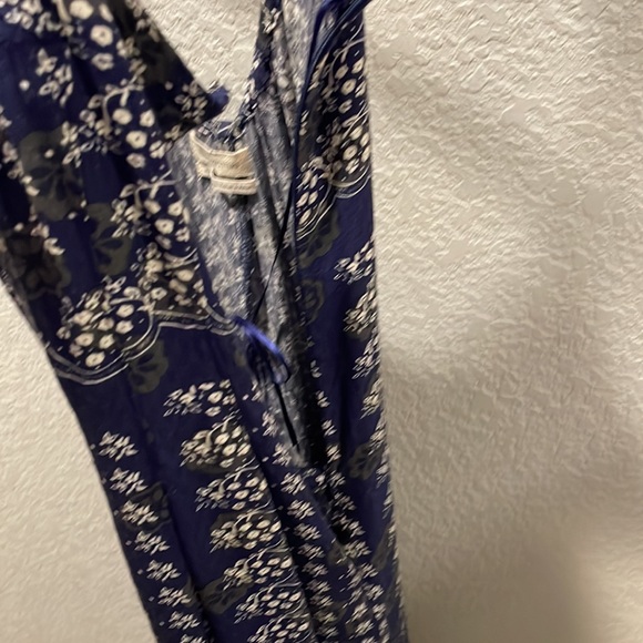 Urban outfitters UO navy blue and olive green print romper Capri wide leg M☀️ - Picture 7 of 8